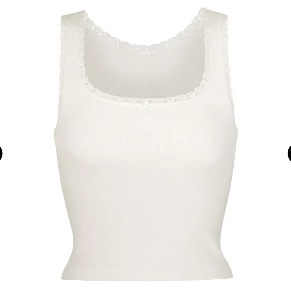 Skims Lace Pointelle Tank Top